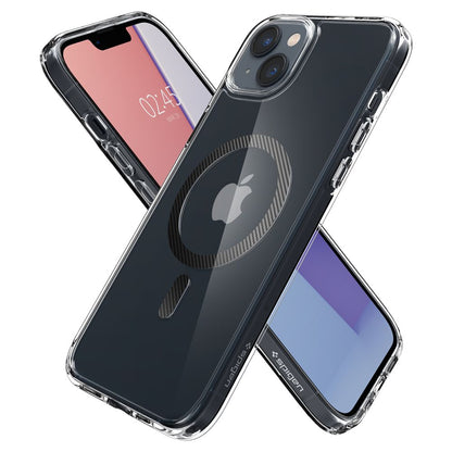 MagSafe Case for Apple iPhone 14 Plus, Spigen, Ultra Hybrid Carbon, Transparent