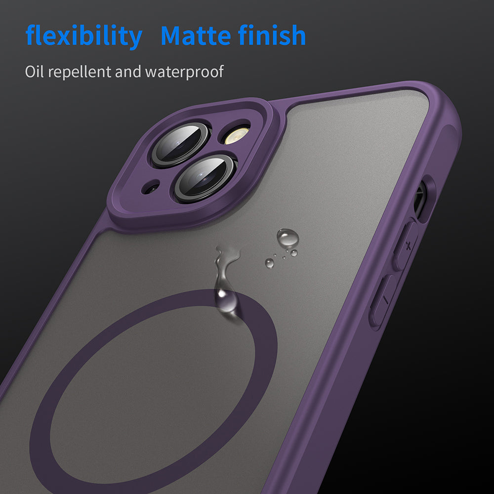 Custodia MagSafe per Apple iPhone 14 Plus, Techsuit, HaloFrost II, Viola