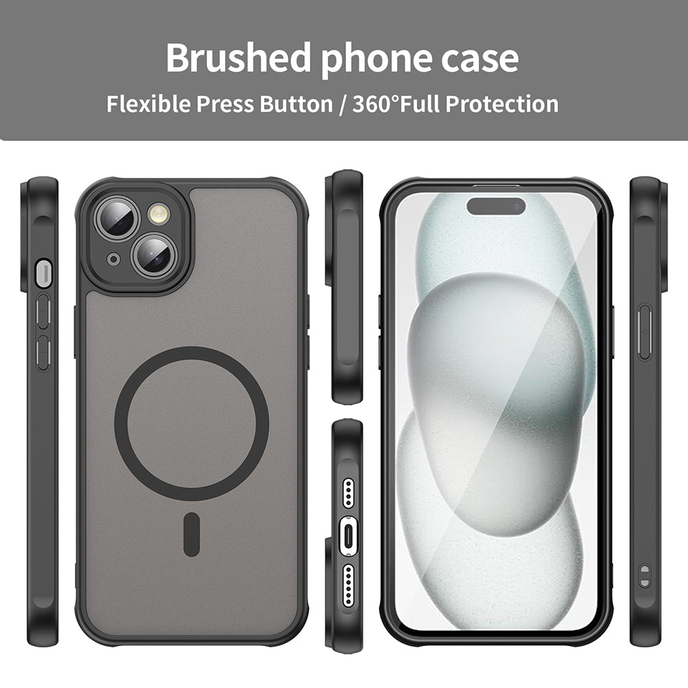 Custodia MagSafe per Apple iPhone 14 Plus, Techsuit, HaloFrost II, Nera