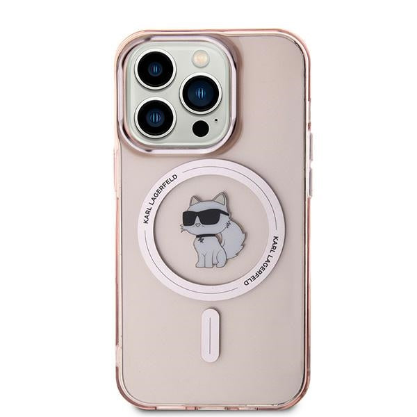 Custodia MagSafe per Apple iPhone 14 Pro, Karl Lagerfeld, IML Choupette, Rosa