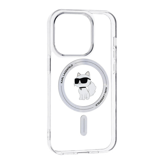 Custodia MagSafe per Apple iPhone 14 Pro, Karl Lagerfeld, IML Choupette, Trasparente