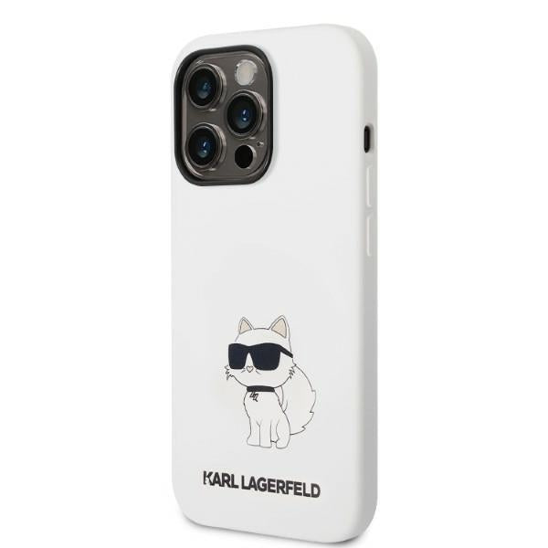 Custodia MagSafe per Apple iPhone 14 Pro, Karl Lagerfeld, Silicone Choupette, Bianca