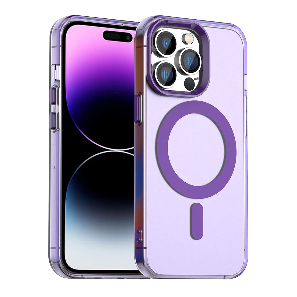 Custodia MagSafe per Apple iPhone 14 Pro Max, Techsuit, CandyCase, Viola
