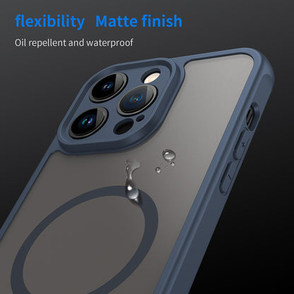 Custodia MagSafe per Apple iPhone 14 Pro Max, Techsuit, HaloFrost II, Blu Navy