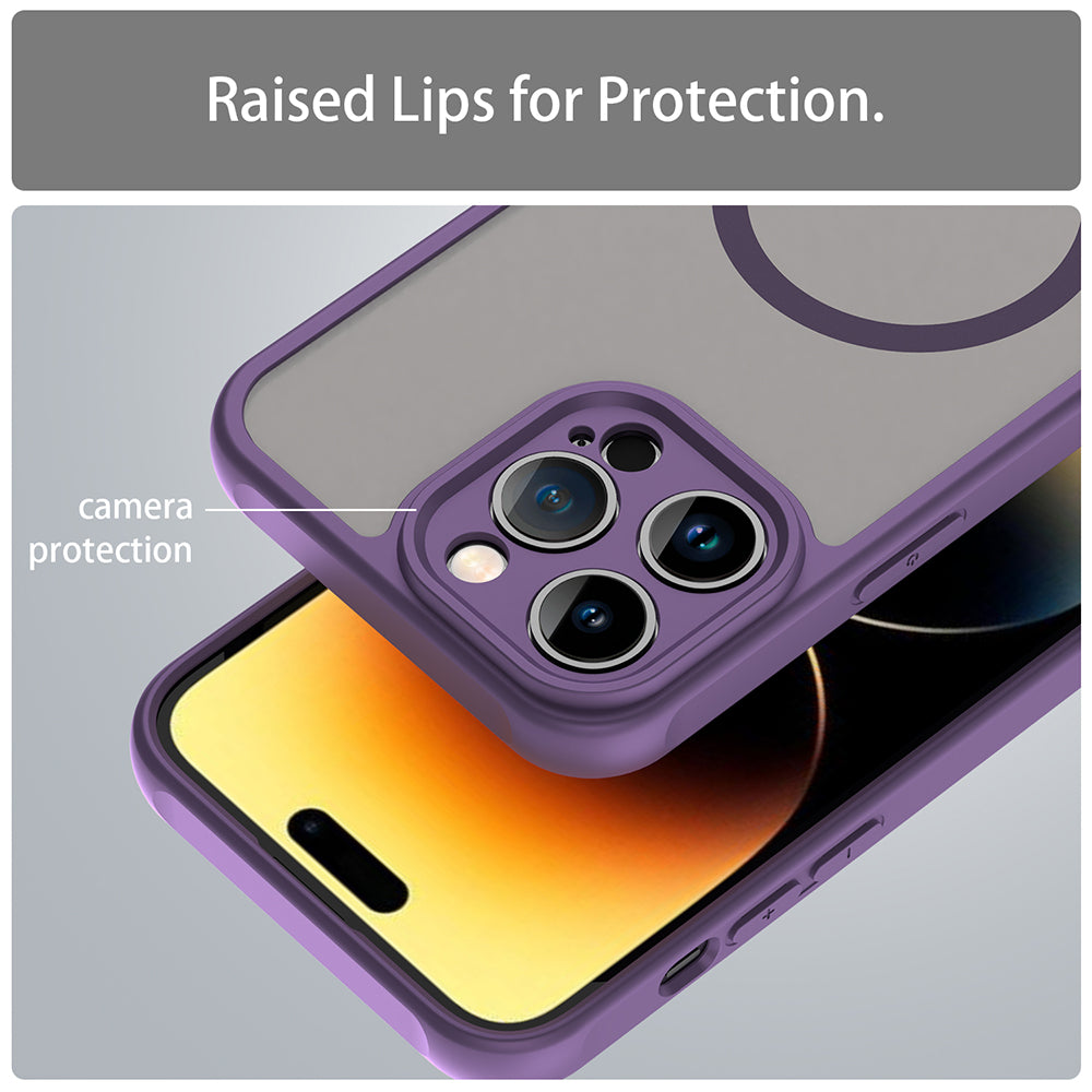 Custodia MagSafe per Apple iPhone 14 Pro Max, Techsuit, HaloFrost II, Viola