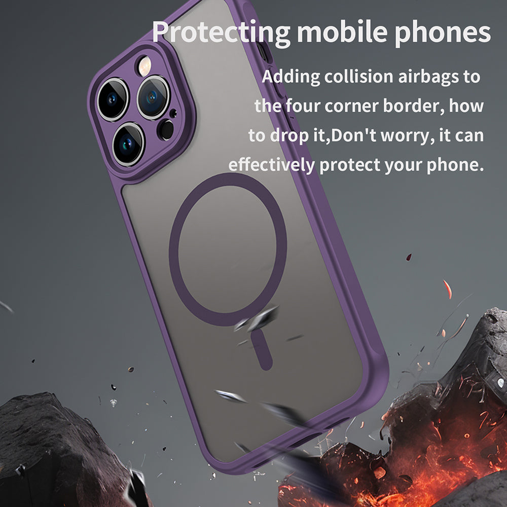 Custodia MagSafe per Apple iPhone 14 Pro Max, Techsuit, HaloFrost II, Viola