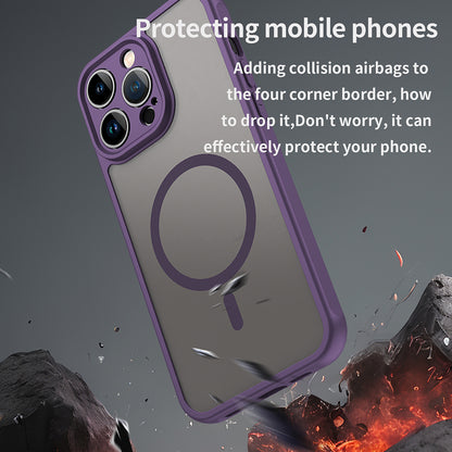Custodia MagSafe per Apple iPhone 14 Pro Max, Techsuit, HaloFrost II, Viola
