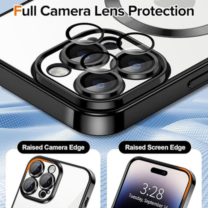 Custodia MagSafe per Apple iPhone 14 Pro Max, Techsuit, Luxury Crystal, Nera