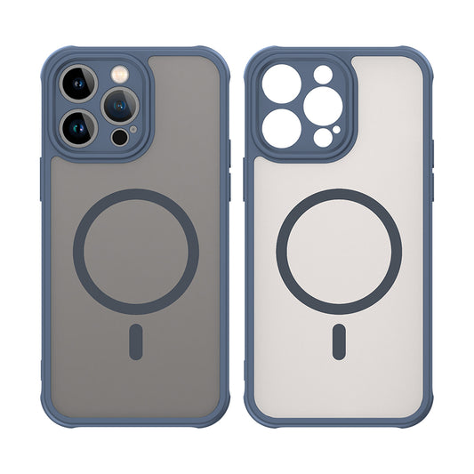 Custodia MagSafe per Apple iPhone 14 Pro, Techsuit, HaloFrost II, Blu Navy