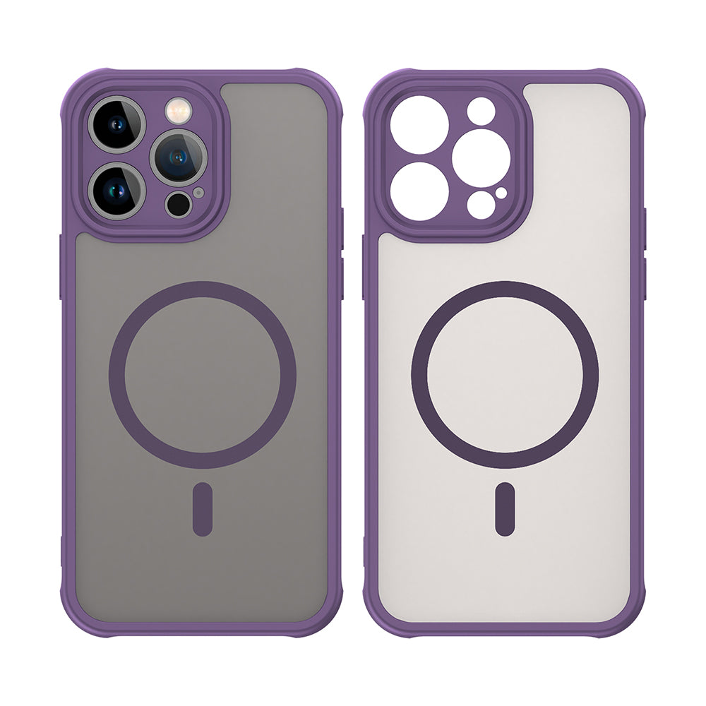 Custodia MagSafe per Apple iPhone 14 Pro, Techsuit, HaloFrost II, Viola