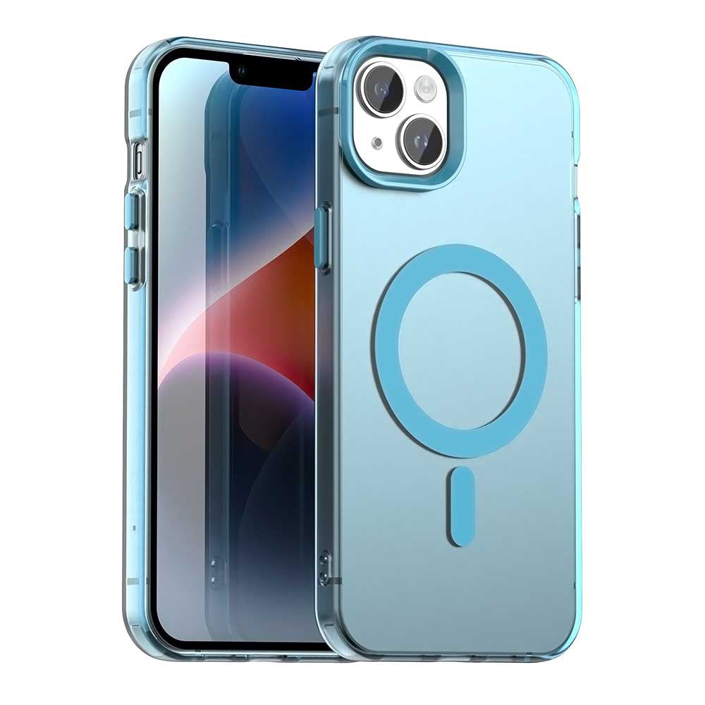 Custodia MagSafe per Apple iPhone 14, Techsuit, CandyCase, Blu