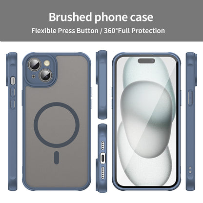 Custodia MagSafe per Apple iPhone 14, Techsuit, HaloFrost II, Blu Navy