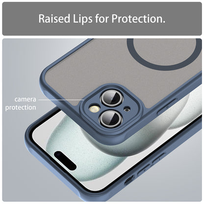 Custodia MagSafe per Apple iPhone 14, Techsuit, HaloFrost II, Blu Navy