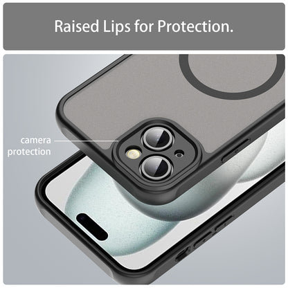 Custodia MagSafe per Apple iPhone 14, Techsuit, HaloFrost II, Nera