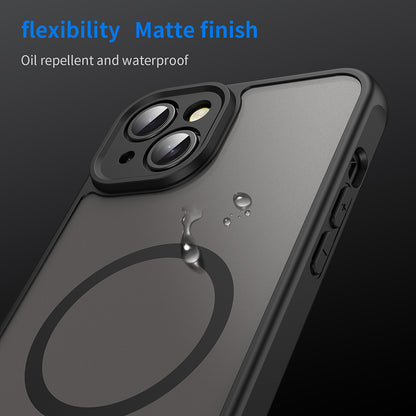 Custodia MagSafe per Apple iPhone 14, Techsuit, HaloFrost II, Nera