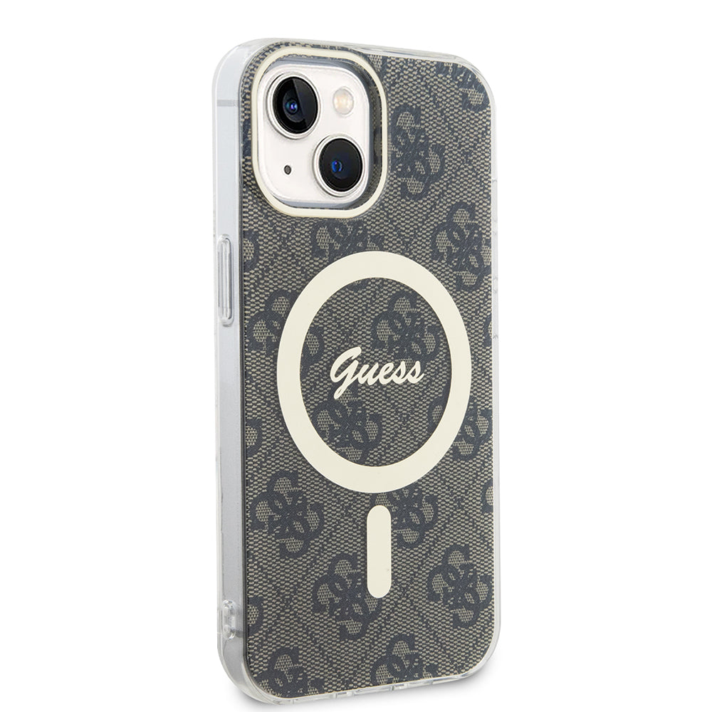 Custodia MagSafe per Apple iPhone 15 Plus, Guess, IML 4G, Marrone
