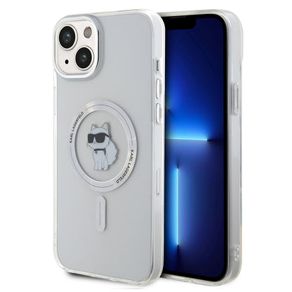 Custodia MagSafe per Apple iPhone 15 Plus / 14 Plus, Karl Lagerfeld, IML Choupette, Trasparente