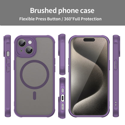 Custodia MagSafe per Apple iPhone 15 Plus, Techsuit, HaloFrost II, Viola