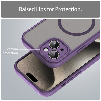 Custodia MagSafe per Apple iPhone 15 Plus, Techsuit, HaloFrost II, Viola