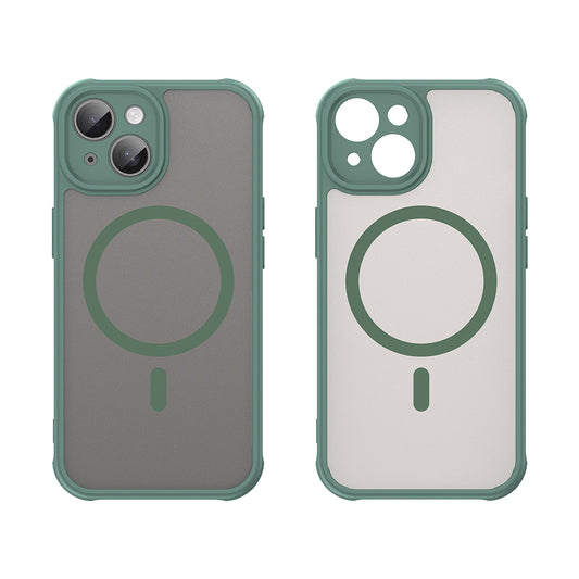 Custodia MagSafe per Apple iPhone 15 Plus, Techsuit, HaloFrost II, Verde