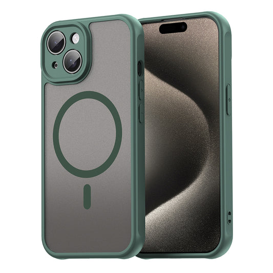Custodia MagSafe per Apple iPhone 15 Plus, Techsuit, HaloFrost II, Verde