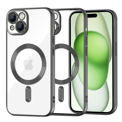 MagSafe Case for Apple iPhone 15 Plus, Techsuit, Luxury Crystal, Black