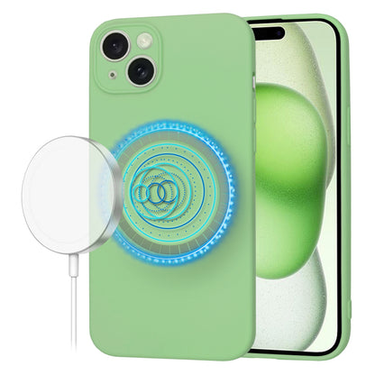 Custodia MagSafe per Apple iPhone 15 Plus, Techsuit, SoftFlex, Verde Chiaro