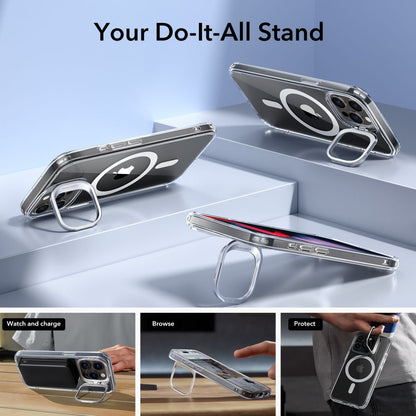 Custodia MagSafe per Apple iPhone 15 Pro Max, ESR, Classic Hybrid Kickstand, Trasparente