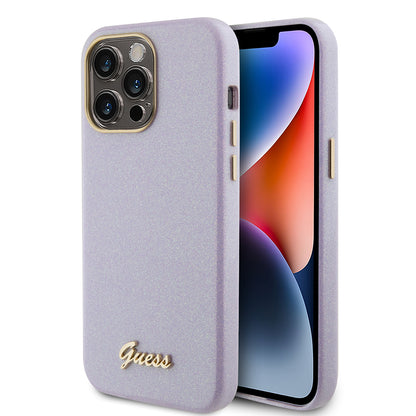 Custodia MagSafe per Apple iPhone 15 Pro Max, Guess, Glitter Full Wrapped, Viola GUHCP15XPGMCSL