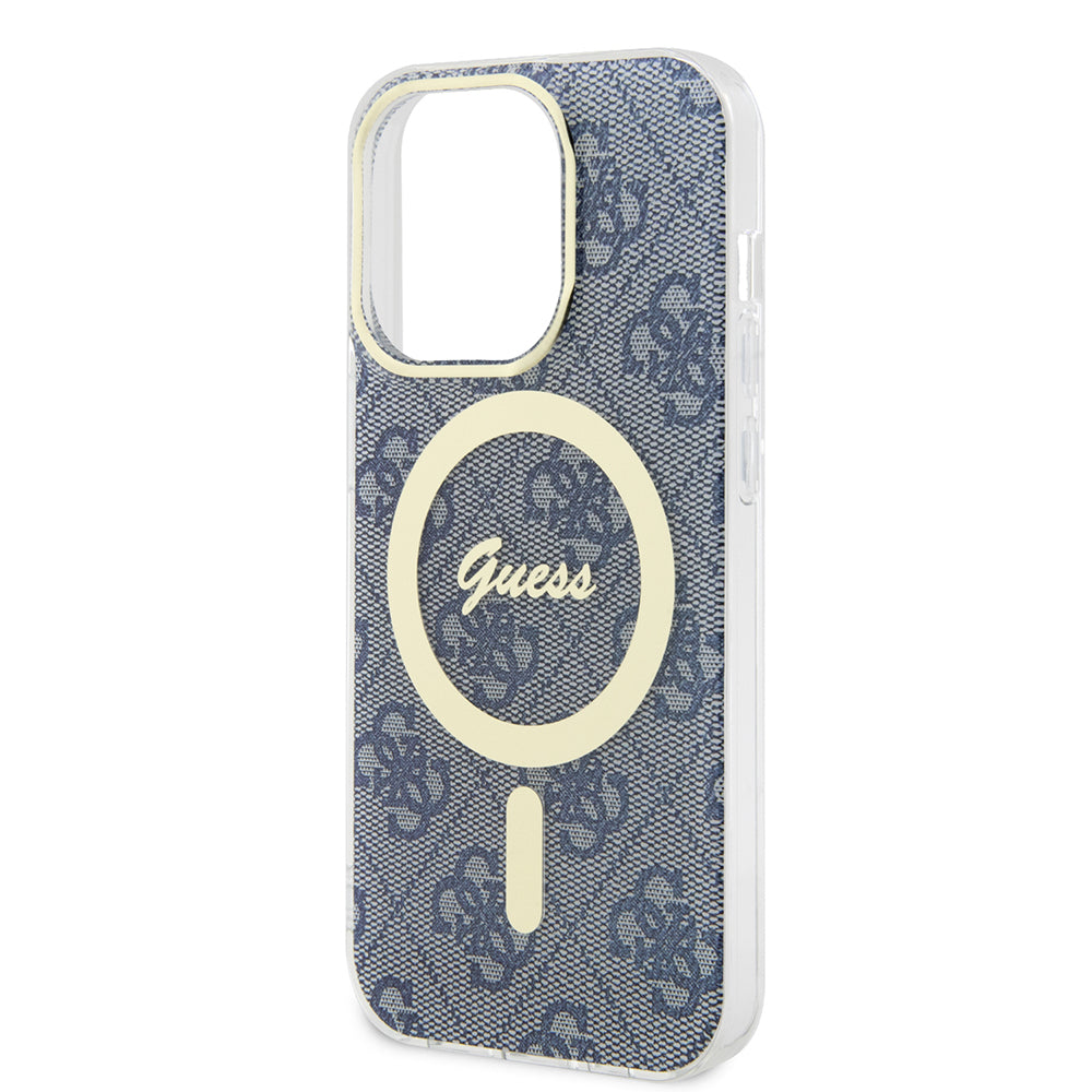 Custodia MagSafe per Apple iPhone 15 Pro Max, Guess, IML 4G, Blu