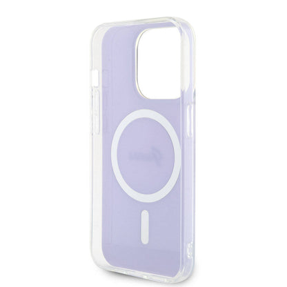 Custodia MagSafe per Apple iPhone 15 Pro Max, Guess, IML Iridescente, Viola