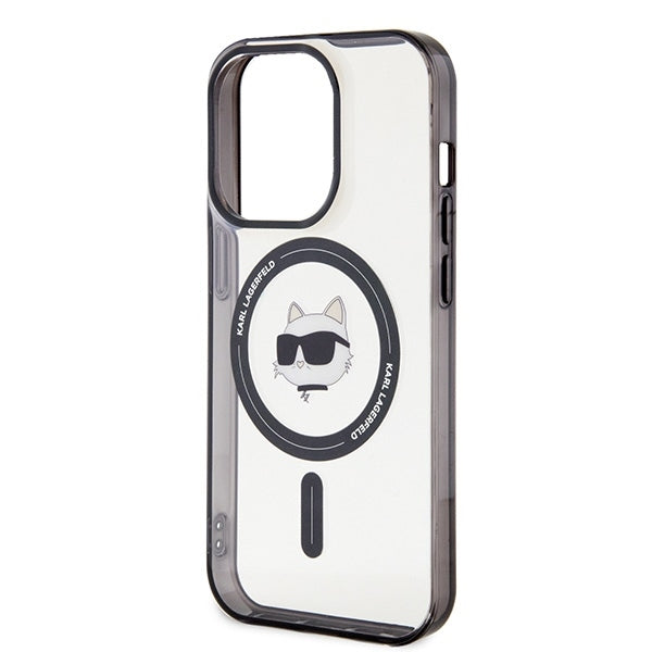Custodia MagSafe per Apple iPhone 15 Pro Max, Karl Lagerfeld, IML Choupette's Head, Trasparente