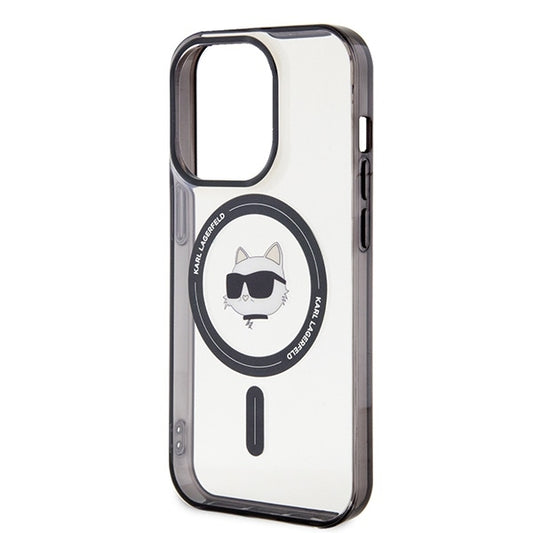 Custodia MagSafe per Apple iPhone 15 Pro Max, Karl Lagerfeld, IML Choupette's Head, Trasparente
