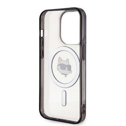 Custodia MagSafe per Apple iPhone 15 Pro Max, Karl Lagerfeld, IML Choupette's Head, Trasparente
