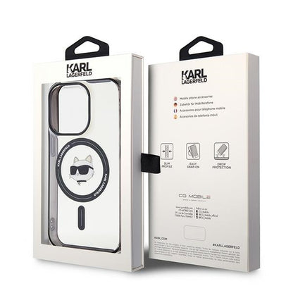 Custodia MagSafe per Apple iPhone 15 Pro Max, Karl Lagerfeld, IML Choupette's Head, Trasparente