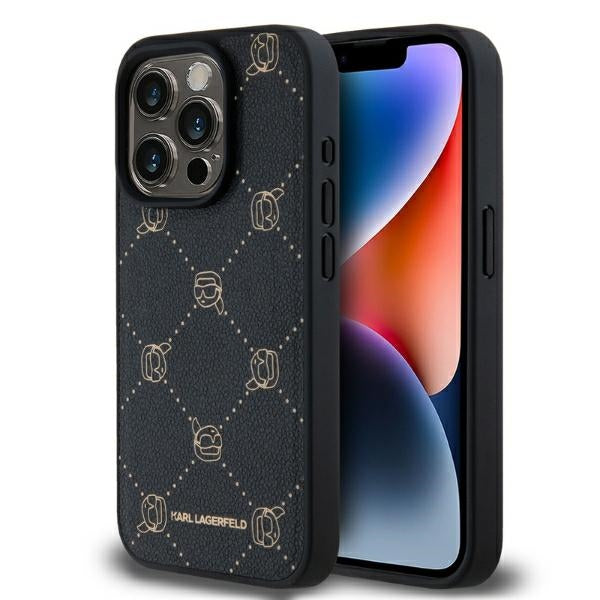 Custodia MagSafe per Apple iPhone 15 Pro Max, Karl Lagerfeld, Karl's Head, Nera
