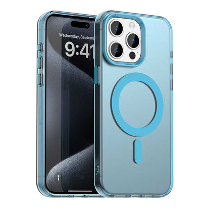 Custodia MagSafe per Apple iPhone 15 Pro Max, Techsuit, CandyCase, Blu
