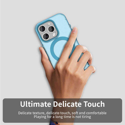 Custodia MagSafe per Apple iPhone 15 Pro Max, Techsuit, CandyCase, Blu