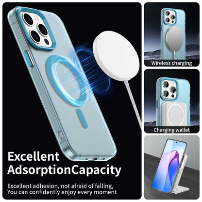 Custodia MagSafe per Apple iPhone 15 Pro Max, Techsuit, CandyCase, Blu