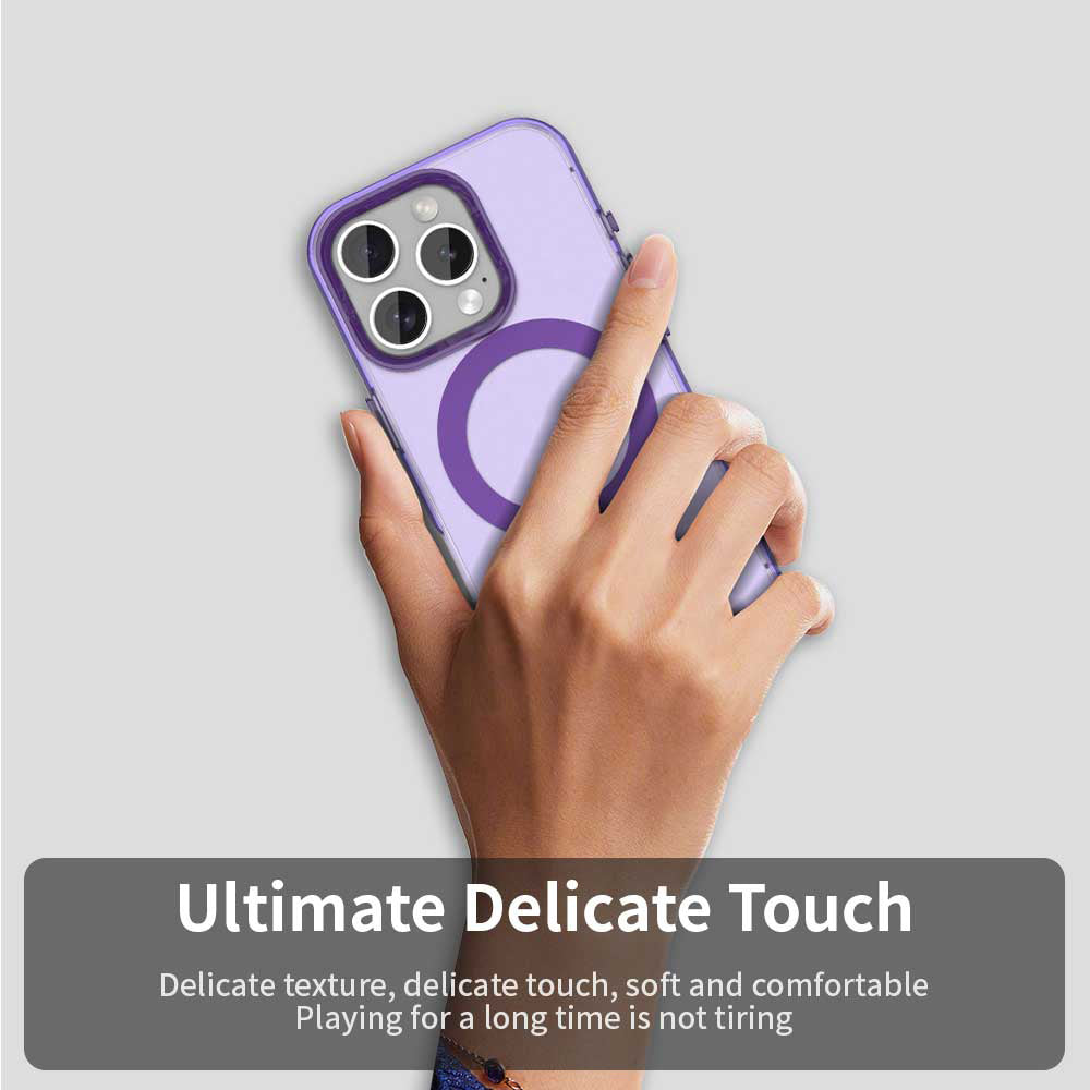Custodia MagSafe per Apple iPhone 15 Pro Max, Techsuit, CandyCase, Viola