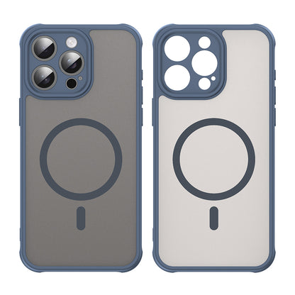 Custodia MagSafe per Apple iPhone 15 Pro Max, Techsuit, HaloFrost II, Blu Navy