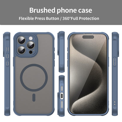 Custodia MagSafe per Apple iPhone 15 Pro Max, Techsuit, HaloFrost II, Blu Navy