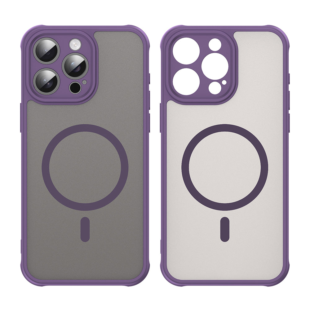 Custodia MagSafe per Apple iPhone 15 Pro Max, Techsuit, HaloFrost II, Viola