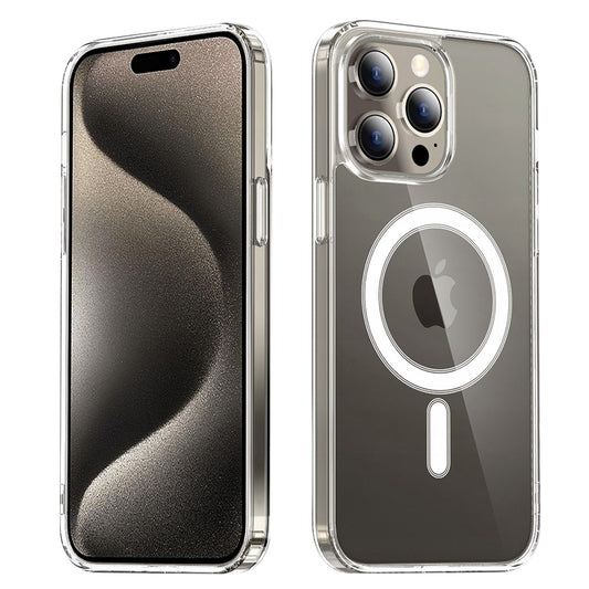 Custodia MagSafe per Apple iPhone 15 Pro Max, Techsuit, Pro, Trasparente