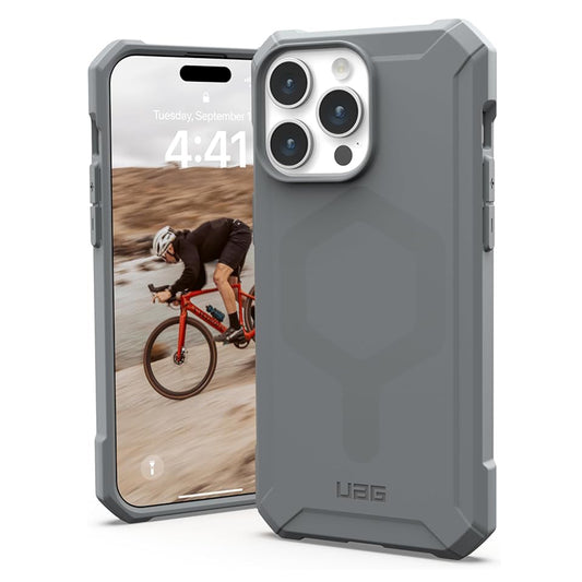 Custodia MagSafe per Apple iPhone 15 Pro Max, Urban Armor Gear, Essential Armor, Argento
