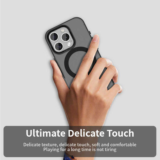 Custodia MagSafe per Apple iPhone 15 Pro, Techsuit, CandyCase, Nera