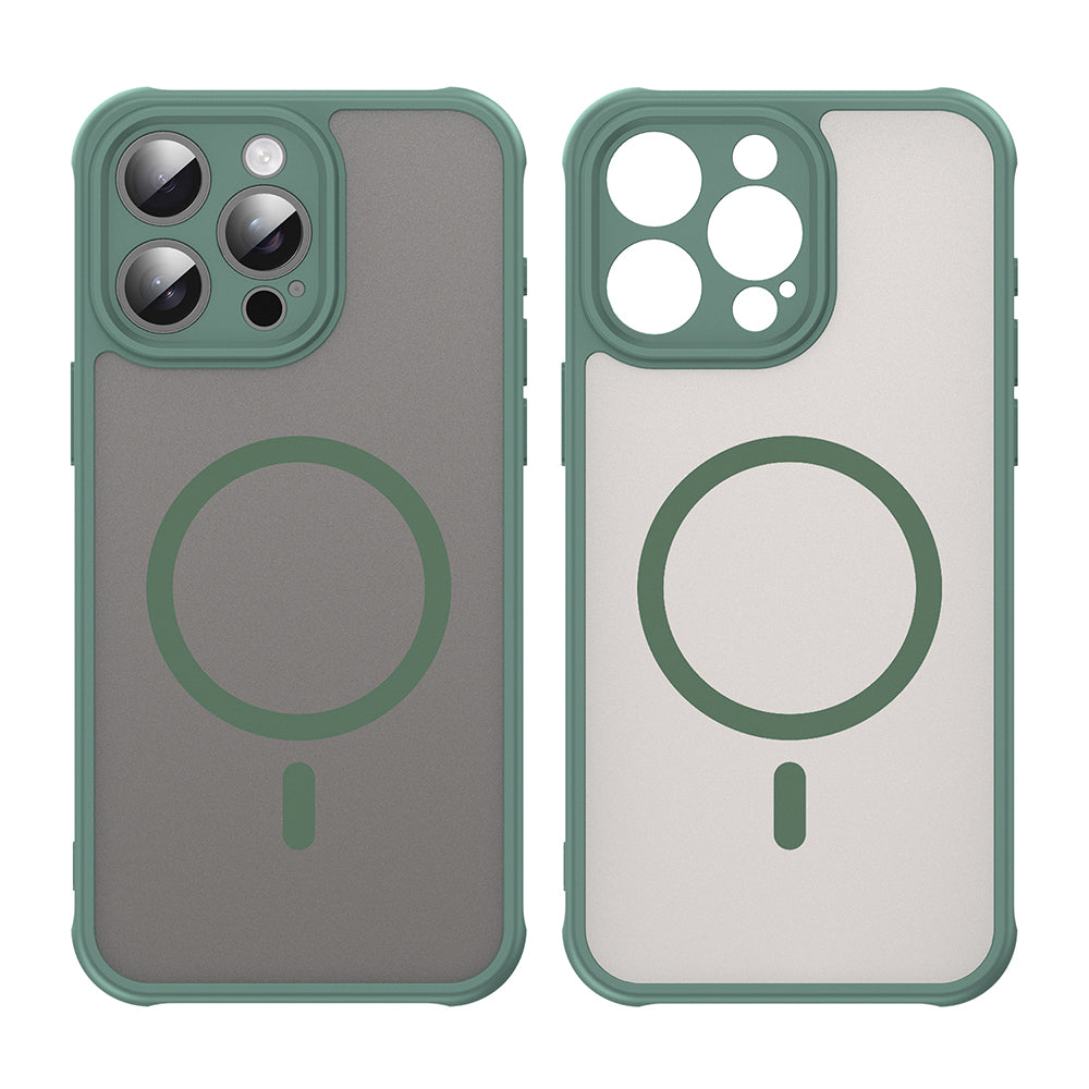 Custodia MagSafe per Apple iPhone 15 Pro, Techsuit, HaloFrost II, Verde