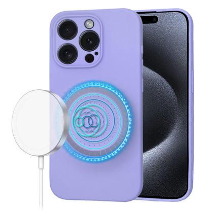Custodia MagSafe per Apple iPhone 15 Pro, Techsuit, SoftFlex, Viola Chiaro