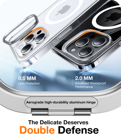 Custodia MagSafe per Apple iPhone 15 Pro, Torras, Lstand, Trasparente