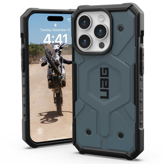 Custodia MagSafe per Apple iPhone 15 Pro, Urban Armor Gear, Pathfinder, Blu
